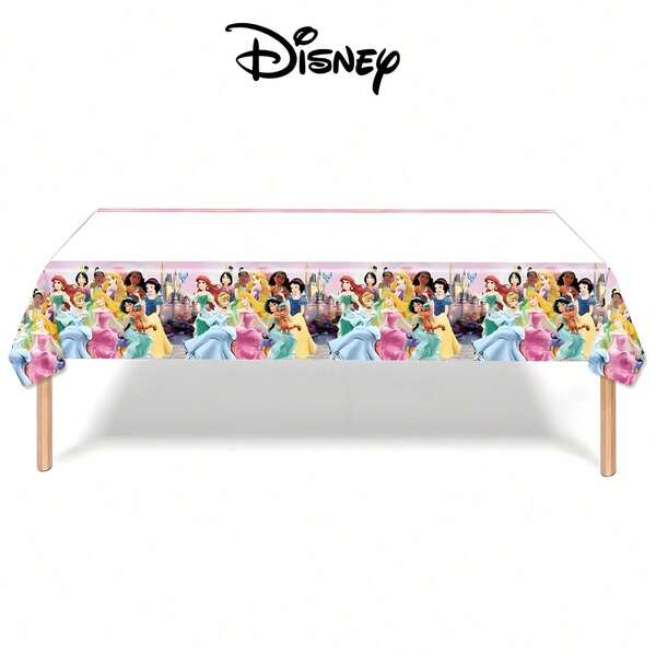 3/6pcs Set New Princess Theme Disposable Tablecloth Set, Suitable For Party Use